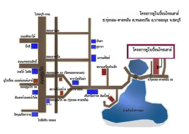 บ้าน ม.ยูโรเปี้ยนไทยเฮ้าส์ พัทยา 112 SQ.WA 3 ห้องนอน 3 ห้องน้ำ 9900000 THAI BAHT ไม่ไกลจาก ห่างทางหลวงหมายเลข 7 (มอเตอร์เวย์) 2.1 กม. ดีลเด็ด! ชลบุรี   