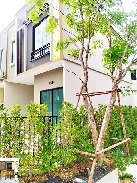 บ้านใหม่ เดอะ พาซิโอ มอลล์ 3 กม.อ่อนนุช กิ่งแก้ว29-39 ให้เช่าทาวน์โฮม 2 ชั้นหัวมุม  25ตรว.128ตรม. ทำเลดีมาก 3นอน 2น้ำ 4จอดรถ 2แอร์