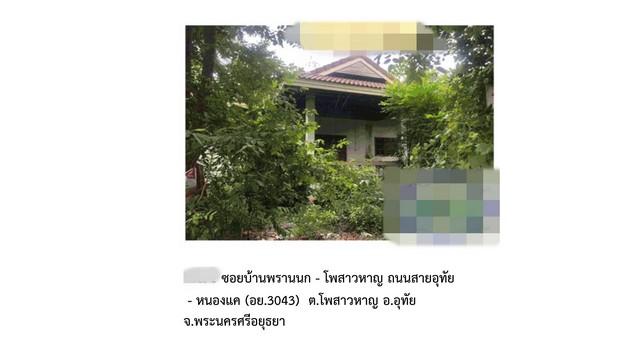 ขายบ้านเดี่ยว  ตำบลโพสาวหาญ อำเภออุทัย พระนครศรีอยุธยา (PG-AYA620053)