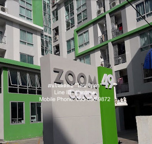 ขาย Zoom คอนโด 49 (ติด ม.กรุงเทพ) ชั้น 5 ห้อง Duplex (2 ชั้น, ห้องมุม) 71.97 ตร.ม., ราคา 2.45 ล้านบาท 