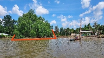  ขายที่ดินแปลงติดแม่น้ำบางปะกง (เกาะลัด)  6 ไร่ 30 ตร.ว. 